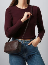 Sac Bandoulire Bold Monogram Calvin klein jeans Marron bold monogram 4F3220G-vue-porte