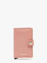 Porte-cartes Pebble Cuir Secrid Rose pebble MPE