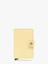 Porte-cartes Pebble Cuir Secrid Jaune pebble MPE