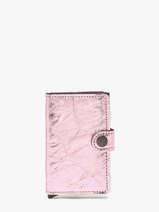 Porte-cartes Mini Wallet Crunch Cuir Secrid Rose crunch MCR