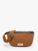 Le Sac Banane Custine Coton Recycl� Rivedroite Marron timeless CUSTITIM