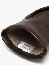 Gants Femme Cuir Etrier Noir accessoires EGLO412G-vue-porte