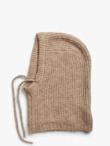 Balaclava Muts Wol En Polyester Pieces Beige nambi 17154954