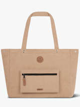 Sac Port� �paule A4 Adventurer Polyester Recycl� Cabaia Beige adventurer TOTEBAGL