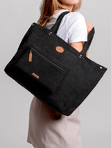 Sac Port paule A4 Adventurer Polyester Recycl Cabaia Noir adventurer TOTEBAGL-vue-porte