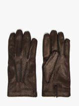Gants Homme En Cuir Avec Doublure En Laine Omega Noir men gloves L