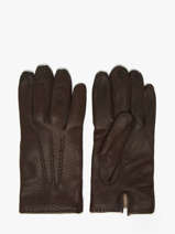 Gants Homme En Cuir Avec Doublure En Laine Omega Marron men gloves L