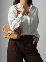 Sac Bandoulire Moon Vanessa bruno Marron moon 10V40533-vue-porte