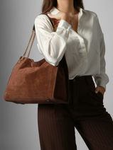 Sac Port paule Bradley Lauren ralph lauren Marron bradley 31969418-vue-porte