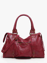 Sac Port paule A4 Spazzolato Cuir Milano Rouge spazzolato SP24095