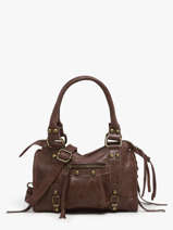 Handtas Spazzolato Leder Milano Grijs spazzolato SP24093