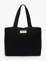 Le Sac Port paule A4 Clestins Coton Recycl Rivedroite Noir timeless CELESTIM