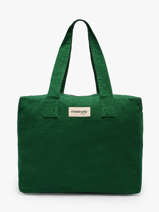 Le Sac Port paule A4 Clestins Coton Recycl Rivedroite Vert timeless CELESTIM