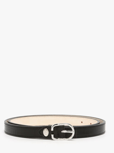 Longchamp Longchamp pocket croco Ceinture Noir