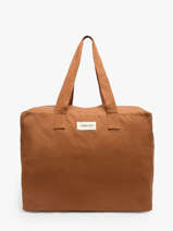 Sac Port paule Timeless Coton Rivedroite Marron timeless ELZEVTIM