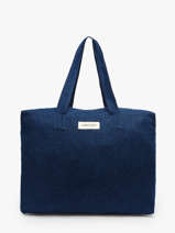 Le Grand Sac Shopping Elzevir Coton Recycl Rivedroite Bleu timeless ELZEVTIM