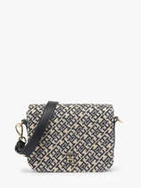 Sac Port paule Th Jacquard Polyurethane Tommy hilfiger Bleu th jacquard AW17447