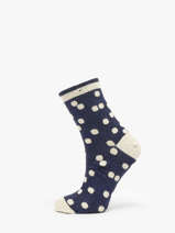 Chaussettes Cabaia Bleu socks women MINUITBL