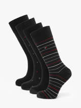 Chaussettes Homme 4 Paires Bote Cadeau Tommy hilfiger Noir socks 71235375