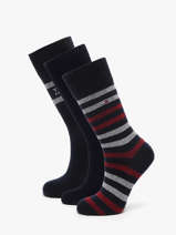 Chaussettes Homme 3 Paires Bote Cadeau Tommy hilfiger Bleu socks 71235376