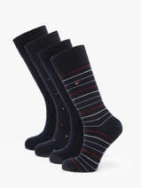 Chaussettes Homme 4 Paires Bote Cadeau Tommy hilfiger Bleu socks 71235375