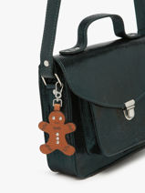 Bag Charm Gingerbread Man Leder Paul marius Bruin breloque BRELOPAI-vue-porte