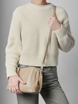 Sac Bandouli�re Helena Cuir Francinel Beige helena 22944-vue-porte