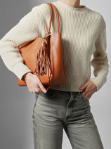 Sac Port paule Helena Cuir Francinel Marron helena 22945-vue-porte
