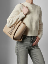 Schoudertas Helena Leder Francinel Beige helena 22947-vue-porte