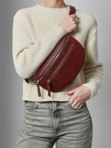 Sac Banane Milano Rouge velvet caviar VC24111-vue-porte