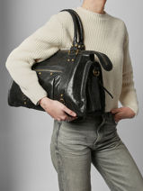 Sac Port� �paule A4 Spazzolato Cuir Milano Marron spazzolato SP24095-vue-porte