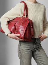 Schoudertas A4 Formaat Spazzolato Leder Milano Rood spazzolato SP24095-vue-porte