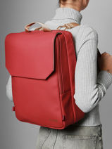 Sac  Dos Nuite Cluse Rouge backpack CX035-vue-porte
