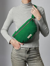 Le Sac Banane Custine Coton Recycl Rivedroite Vert timeless CUSTITIM-vue-porte