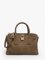 Handtas Equestre Croco Leder Etrier Bruin equestre croco EEQC142S