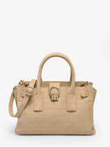 Handtas Equestre Croco Leder Etrier Beige equestre croco EEQC142S