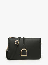 Sac Bandouli�re Torsade Cuir Etrier Noir torsade ETOS0142