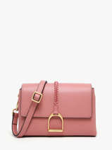 Sac Bandouli�re S Torsade Cuir Etrier Rose torsade ETOS169S