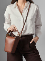 Longchamp Epure Cross body tas Bruin-vue-porte