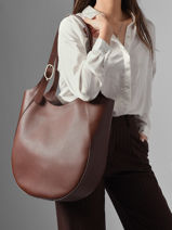 Longchamp Le foulonn Besace Marron-vue-porte