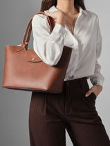 Longchamp Epure Besace Marron-vue-porte