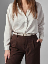 Longchamp Ceinture archive torino Ceinture Beige-vue-porte