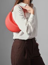 Longchamp Le roseau Sac port main Rouge-vue-porte