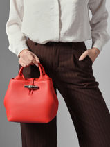Longchamp Le roseau Sac port main Rouge-vue-porte