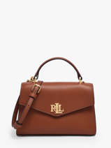 Sac  Main Farrah Cuir Lauren ralph lauren Marron farrah 31968761