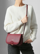 Sac Bandouli�re Grained Miniprix Rouge grained F7532-vue-porte