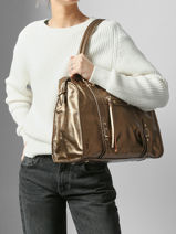 Sac Port� �paule A4 Gallantry Marron format a4 5B-vue-porte