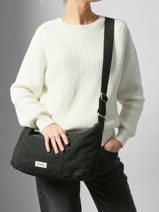 Le Sac Crossbody Mini Charlot Coton Recycl� Rivedroite Noir timeless MCHARTIM-vue-porte