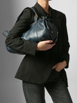 Sac Port� �paule Icone Cuir Gerard darel Bleu icone DZS01410-vue-porte