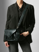 Sac Bandouli�re Suzon M Minuit Cuir Paul marius Vert minuit SUZOMMIN-vue-porte